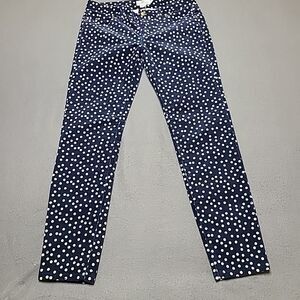 Vineyard Vines Womens Jeans 4 Polka Dot Blue Corduroy Pants